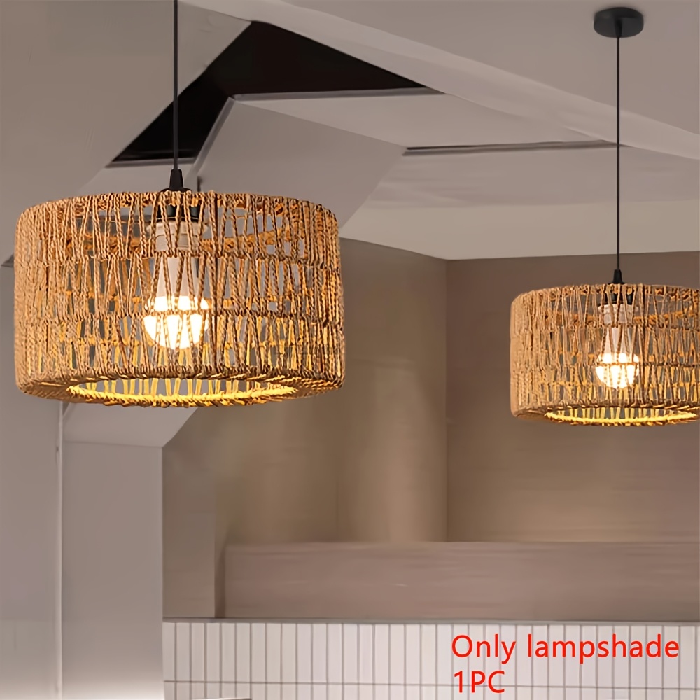 round cylinder lampshade warm romantic shade no accessories included simple and elegant shade suitable for chandeliers ceiling lights bohemian   ambient light fixture details 2
