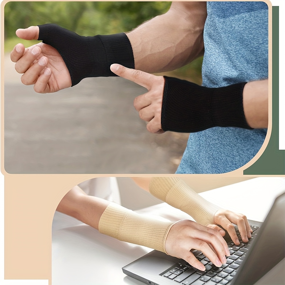 Thumb Support Wrist Wraps, 1 Pair with Soft Gel for Comfort