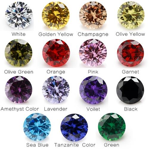 4 0mm 10 0mm round multicolor loose stones mixed drill diy decorative gemstones for jewelry phone nail art and inlay cubic artificial gemstone with drill holes