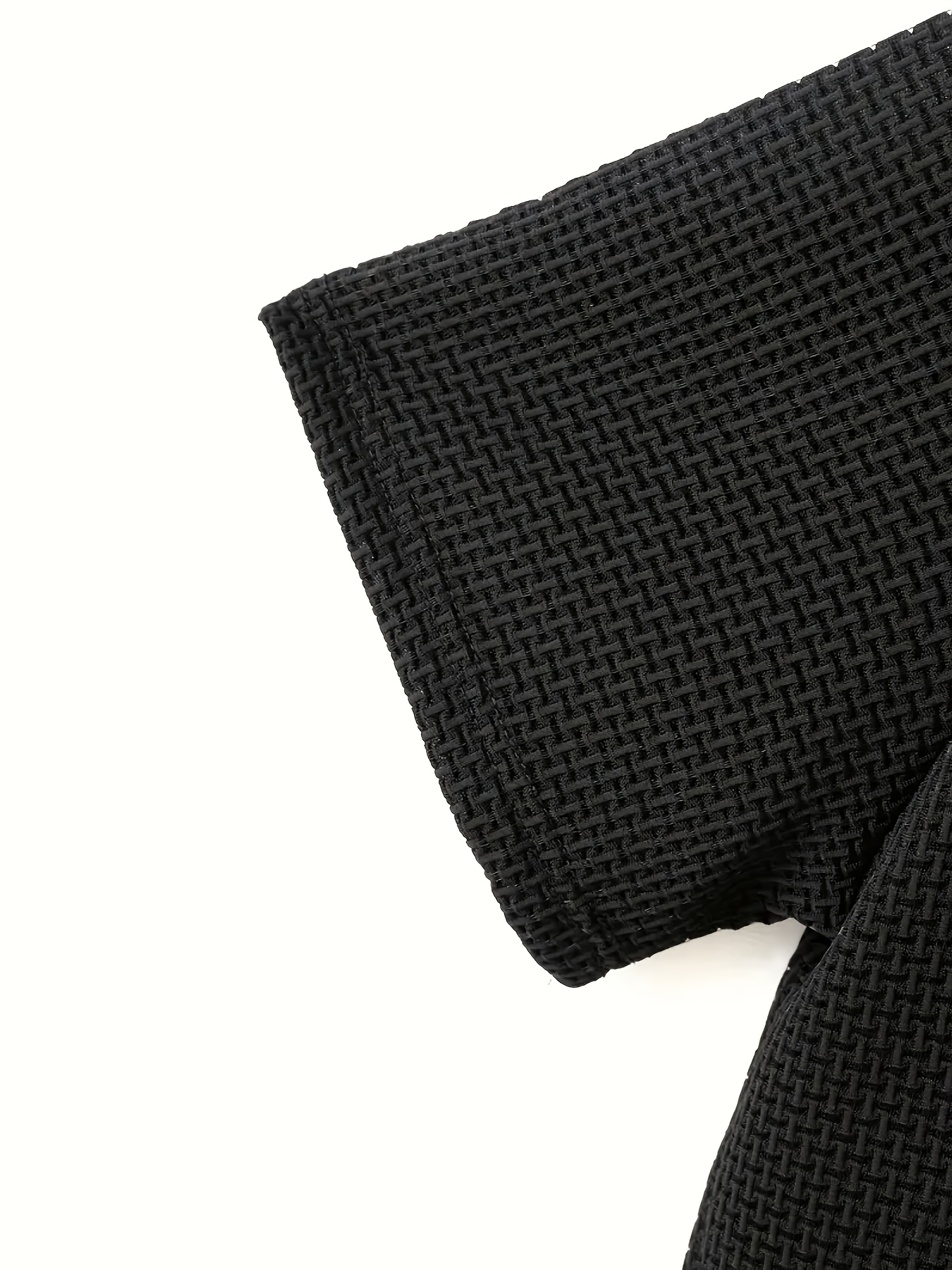 Men's Solid Color Waffle Knit T-Shirt - Breathable Stretch Fabric, Moisture-Wicking Round Neck Short Sleeve Tee for Summer Outdoor Sports & Casual Wear