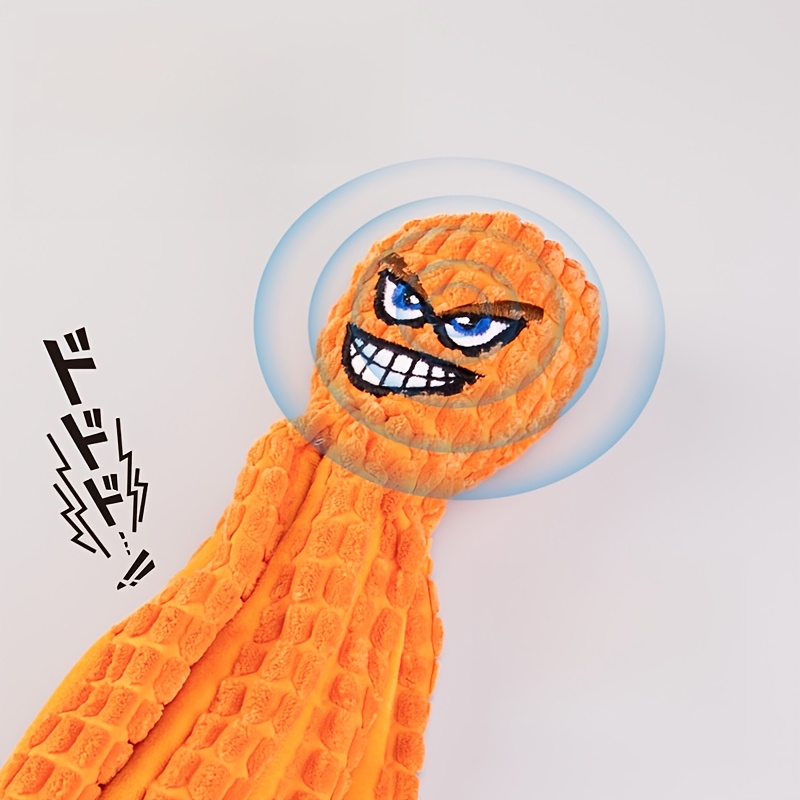 Plush Octopus Toy for Dogs - Soft, Bite-Resistant, Interactive Teething Toy with Vibrant Orange & Black Design, Perfect for All Breeds, Pet Toy|Playful Design|Durable Fabric