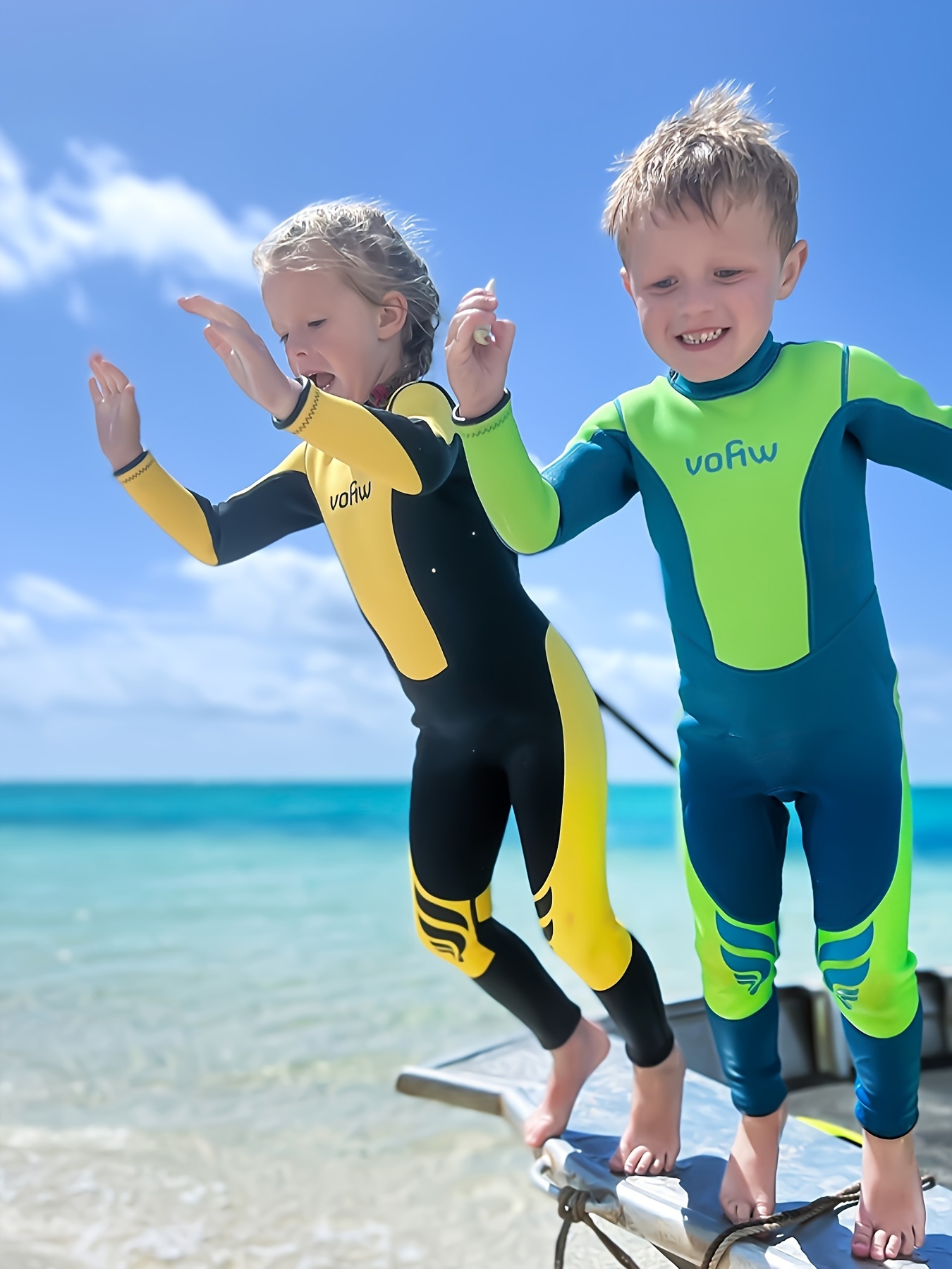 Vofiw Kids Wetsuit For Boys, Long Sleeve One-piece Wetsuit, Neoprene ...