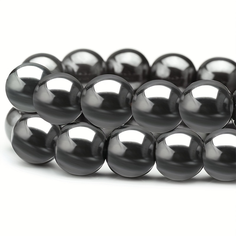 

Natural Silvery Grey Hematite Beads 6/8/10mm - Round Spacer Beads For Making, Bracelets, Necklaces, Earrings & Crafts