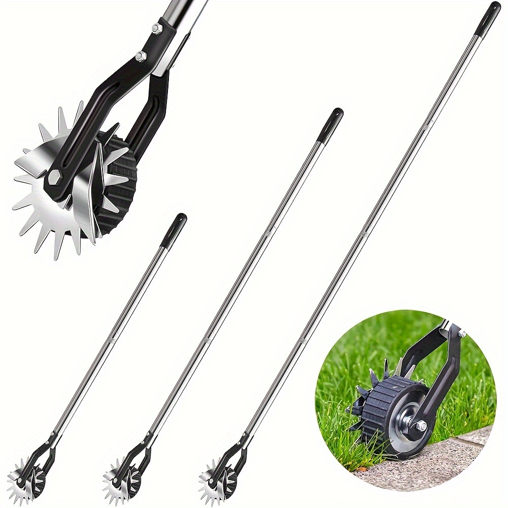 

Adjustable Stainless Steel Lawn Edger - 67" Manual Grass Trimmer For Control, Durable Garden & Sidewalk Tool With Self-sharpening Blade