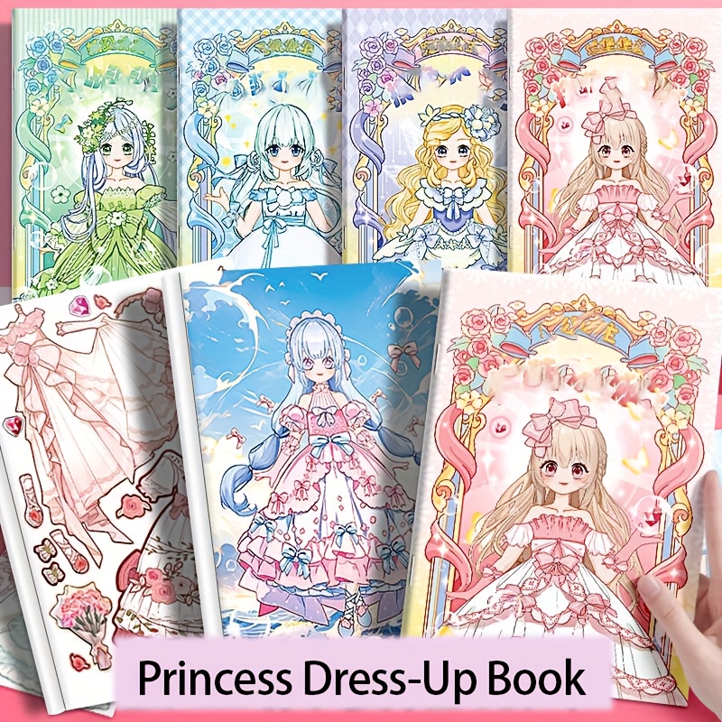 1 princess dress with stickers cartoon stickers quiet   sticker book party favor