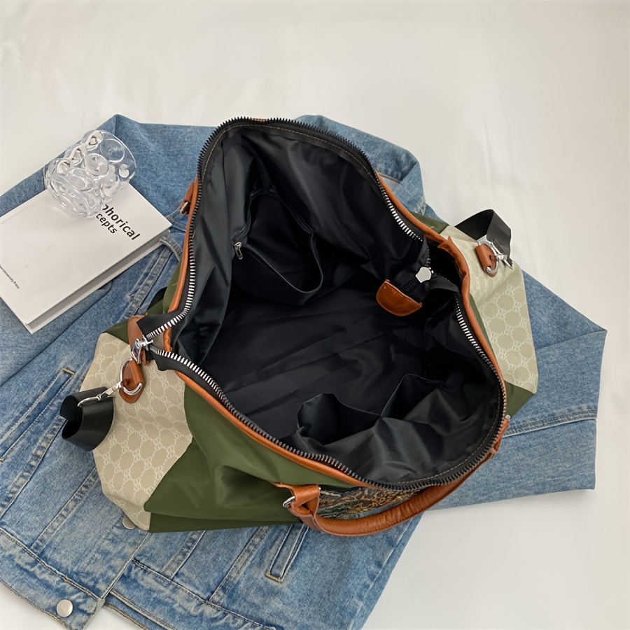 large capacity sequins cat pattern luggage handbag versatile portable duffle bag short distance zipper storage bag details 8
