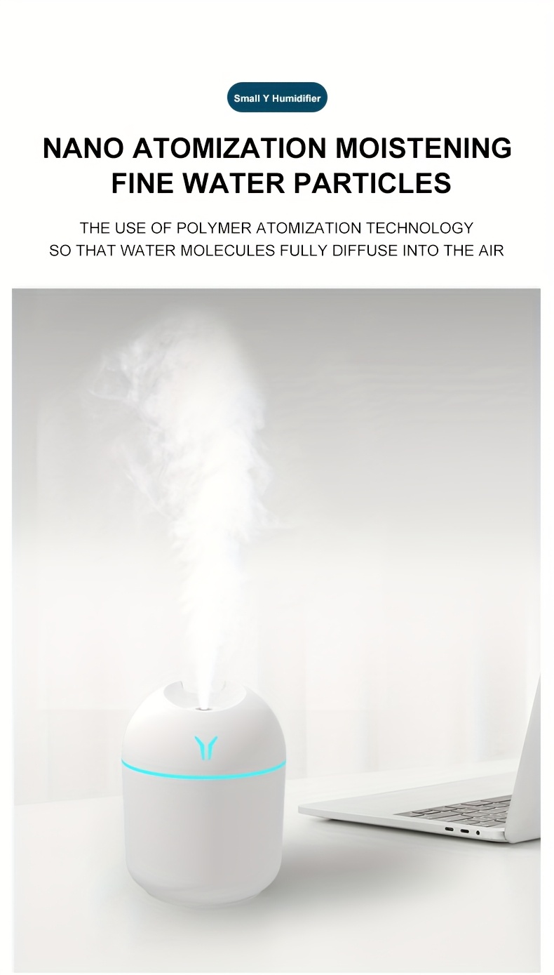 1pc Aromatherapy Diffuser And Humidifier with Cool Mist And Night Light: Essential Oils Can Be Added As An Air Aromatherapy Diffuser, Your Bedroom Fresh And Plants Healthy! Ultra-quiet - Perfect for Offices, Homes, Large Bedrooms