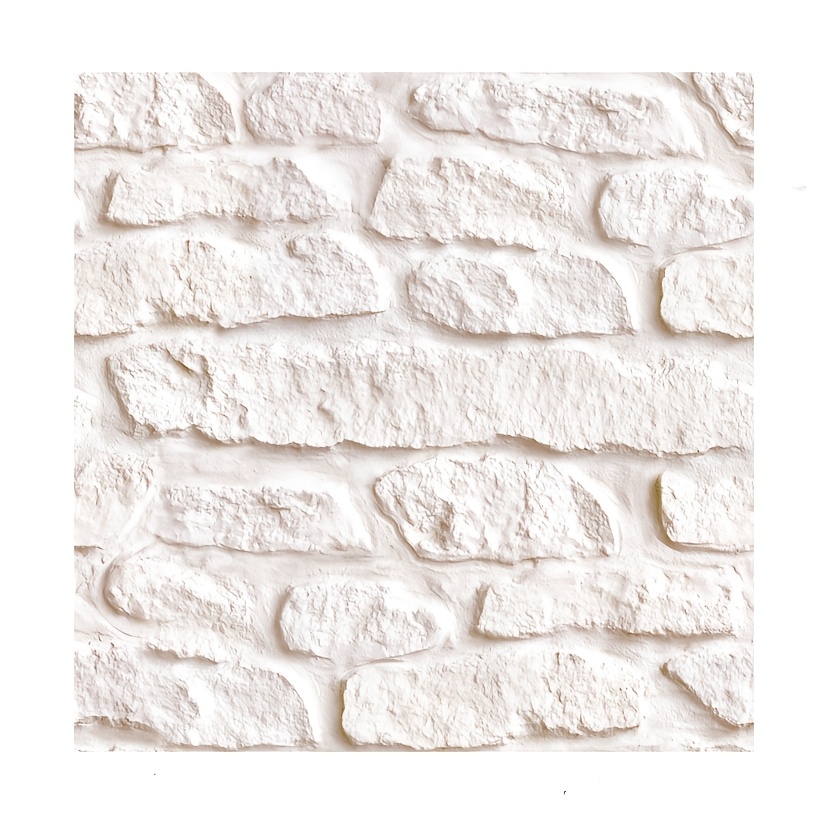 TEMU 10pcs, Wall Tiles, 3d Pvc Wall Sticker Tile Self-adhesive Waterproof Kitchen Bathroom Home Decor Removable, Self Adhesive Waterproof Foam Stone