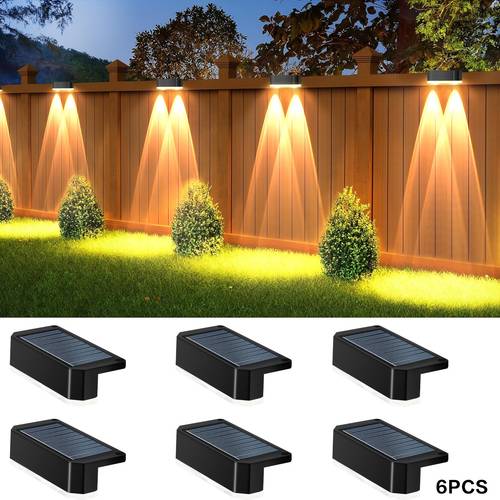 6 pack high quality new outdoor solar garden lights for villa walls ambient home garden wall wash lights