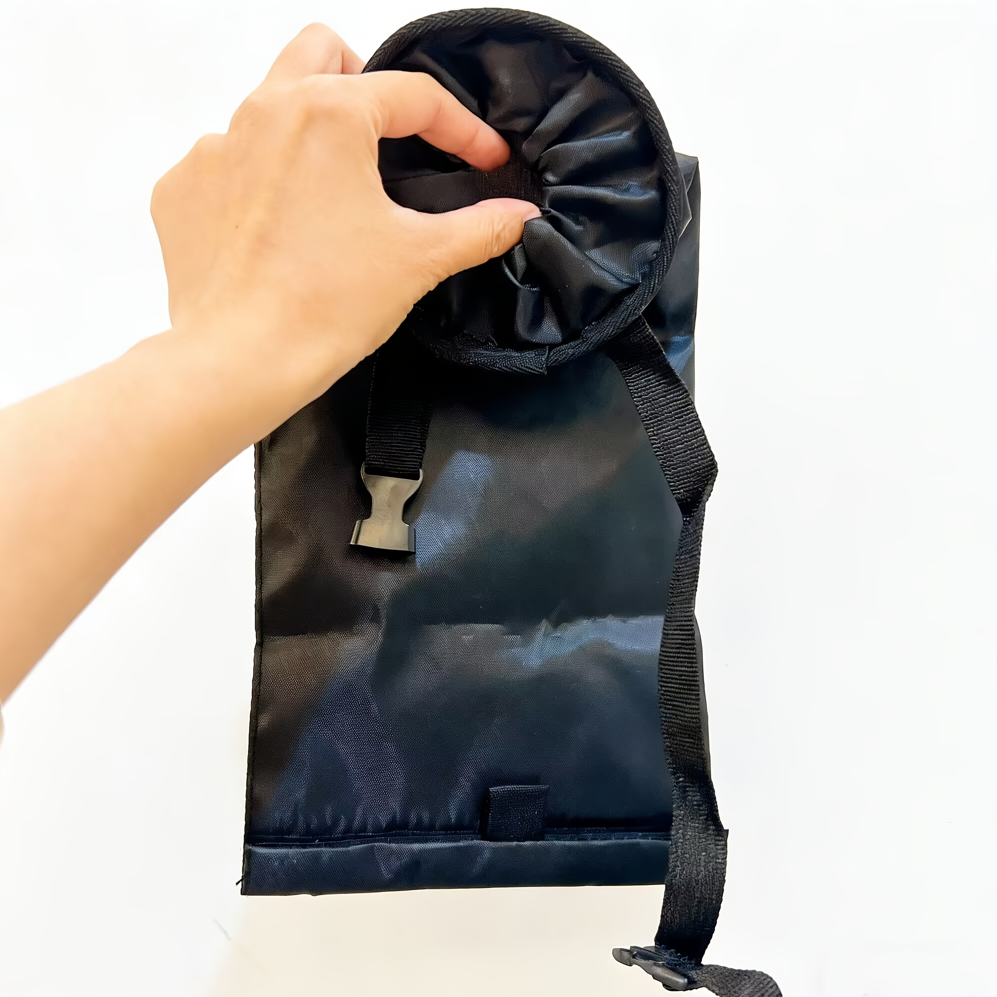 TEMU Hanging Foldable Car Trash Bag Suitable For Seat Headrest, Portable Washable Hanging Garbage Bin With Hanging Hook For Vehicle Waste Disposal,