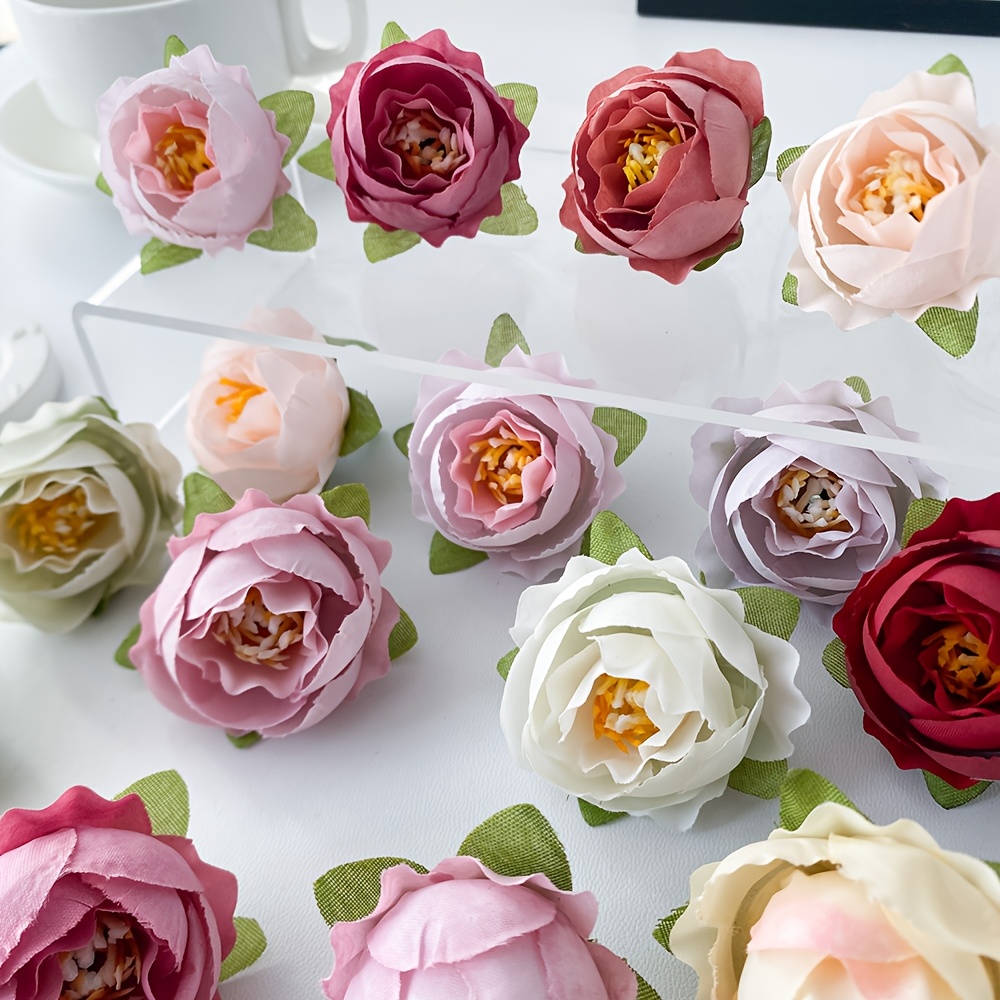 30pcs Realistic Artificial Roses - Head & Bud Flowers Suitable For Wedding, Birthday, For, Wreaths, Centerpieces - Dense ,, No Maintenance Required (cost-effective For Party Decorations)