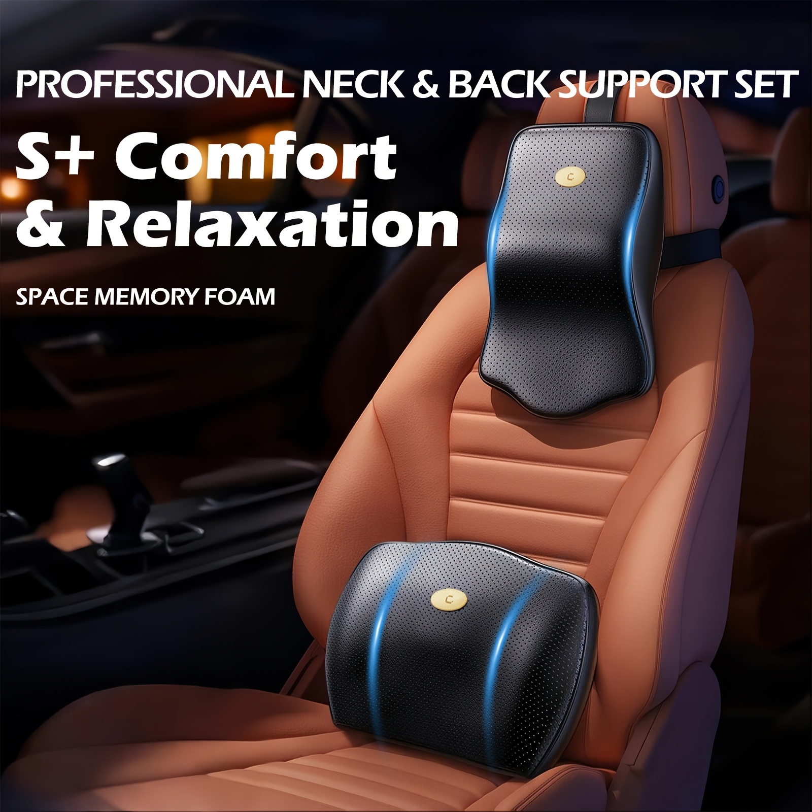 kit cuscino schiena e in memory foam spaziale Temu Italy