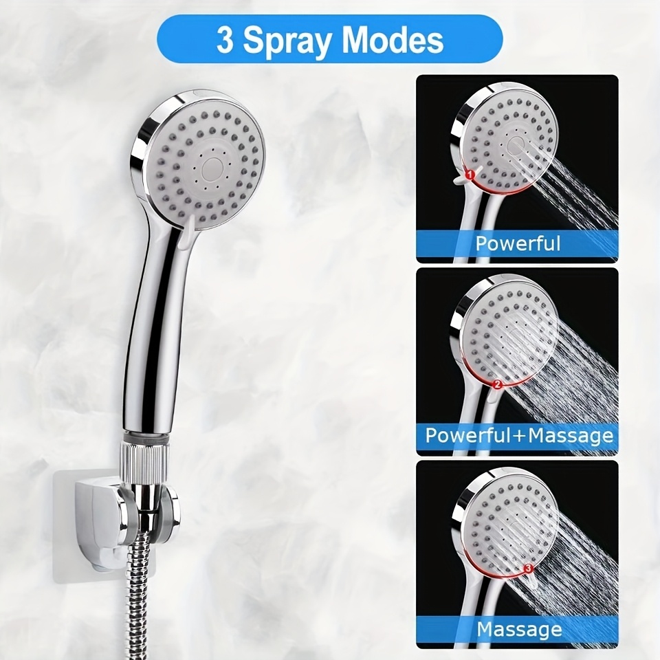 ultimate Shower Head, High Pressure Rainfall/Handheld Shower Combo with 11'' Extension Arm, 3 Settings, Anti-Leak Shower Head with Holder, Height/Angle Adjustable, Chrome, Matte Black 22 Shower Head, High Pressure Rainfall/Handheld Shower Combo with 11'' Extension Arm, 3 Settings, Anti-Leak Shower Head with Holder, Height/Angle Adjustable, Chrome, Matte Black