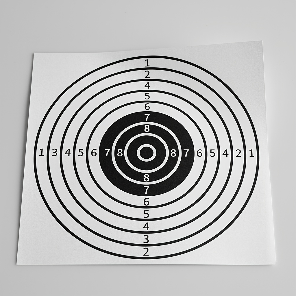 100 Pack 14x14cm Square Practice Target Paper, Lightweight