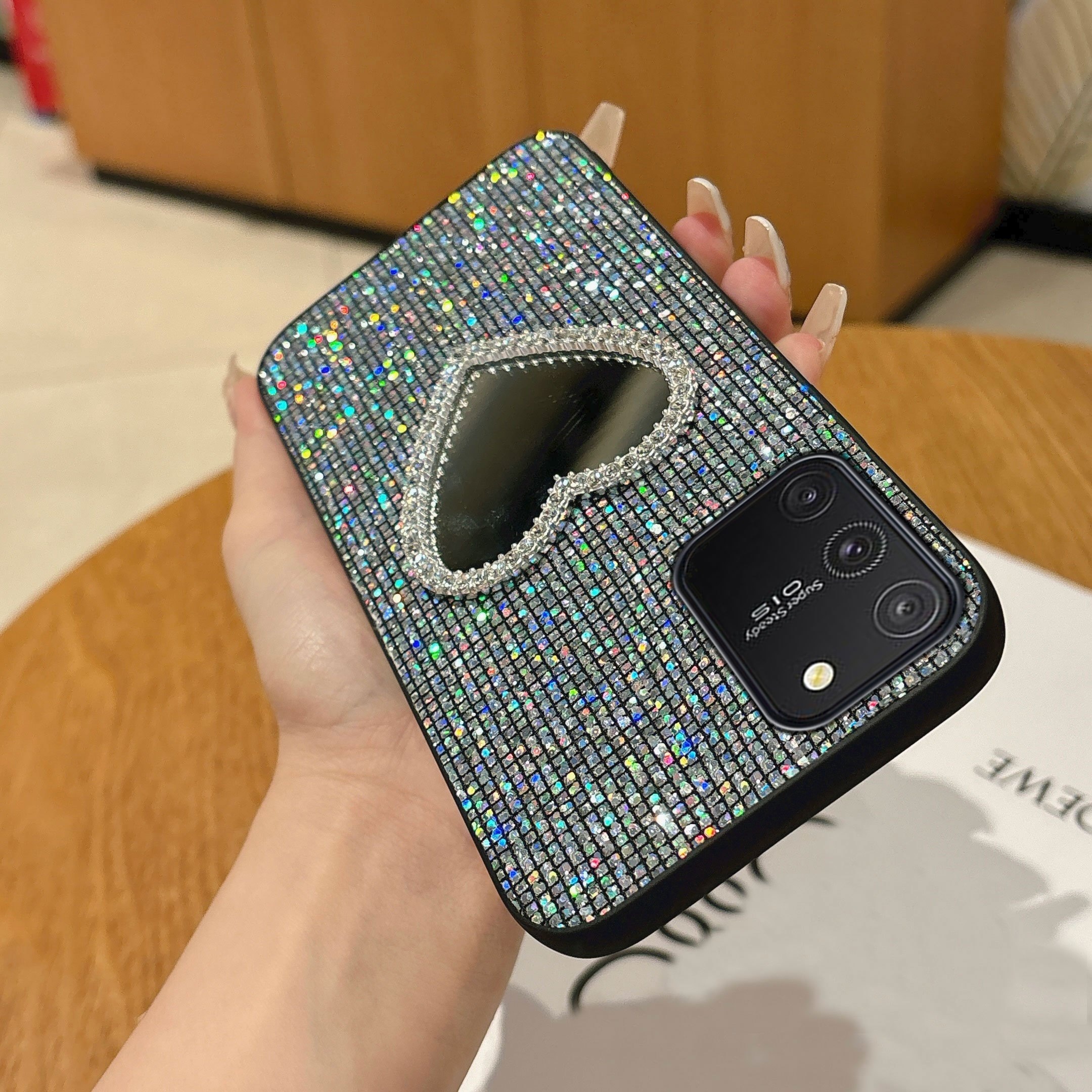 TEMU Custodia per telefono: Custodia per telefono con cuore d'amore e specchio per for Samsung Galaxy S10 Lite, regalo per , Natale, Halloween,