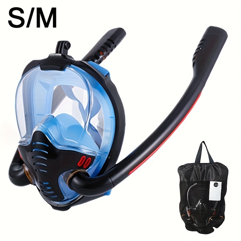 Máscara De Snorkel Panorámica Para Adultos - Vidrio Templado Antivaho Y Tubo Seco