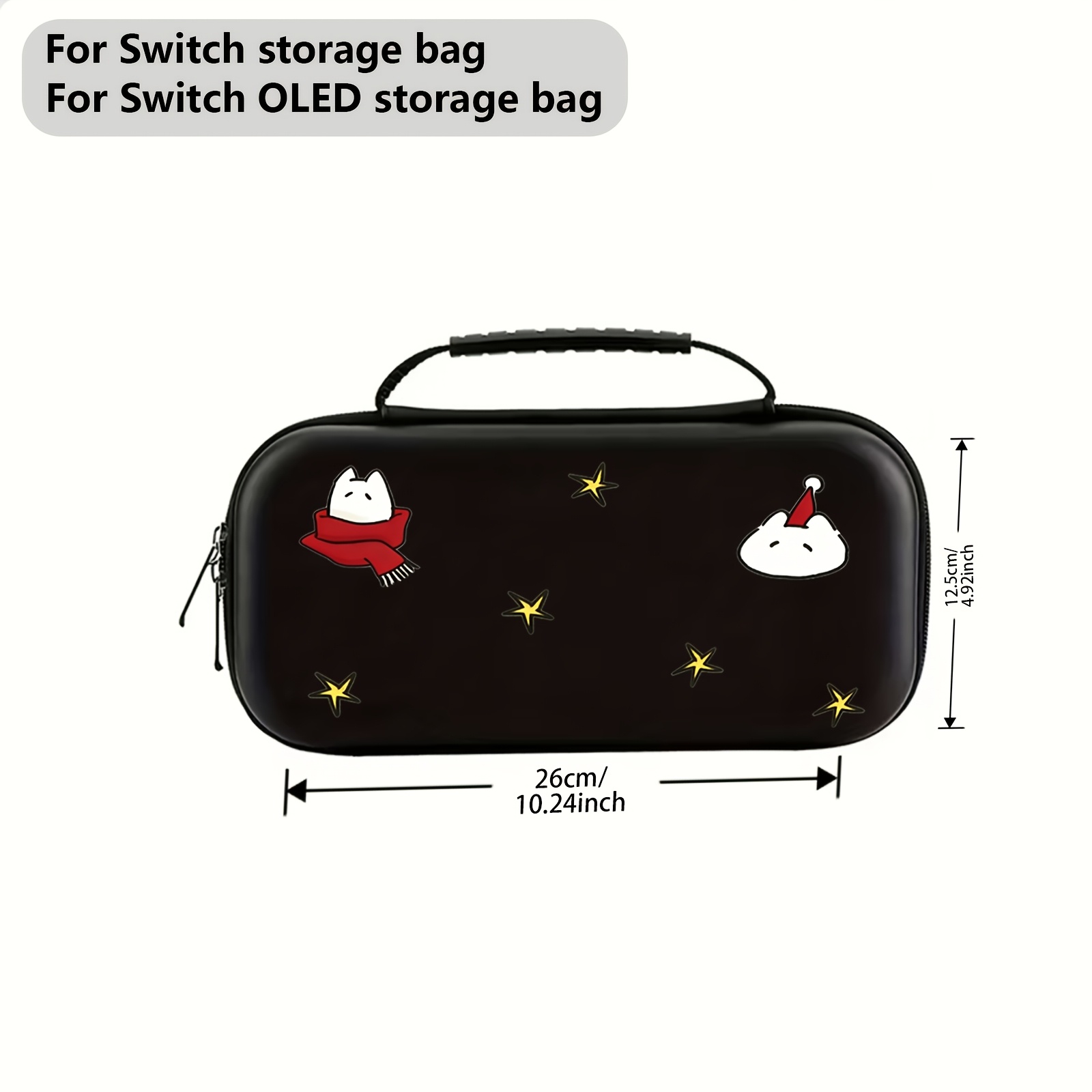 TEMU 2d Print Pattern Storage Case Suitable For Switch 2 And Switch Oled, Available Sizes, With Multiple Compartments And 10 Card Slots, Organizer