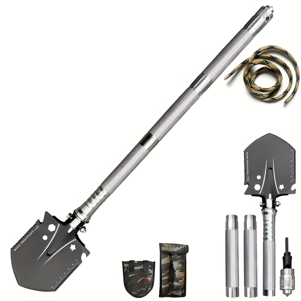 TEMU Folding Shovel, Camping Shovel, Survival Shovel Multitool - Portable Multifunctional Tactical Shovel - Versatile Camping Equipment For - Utility