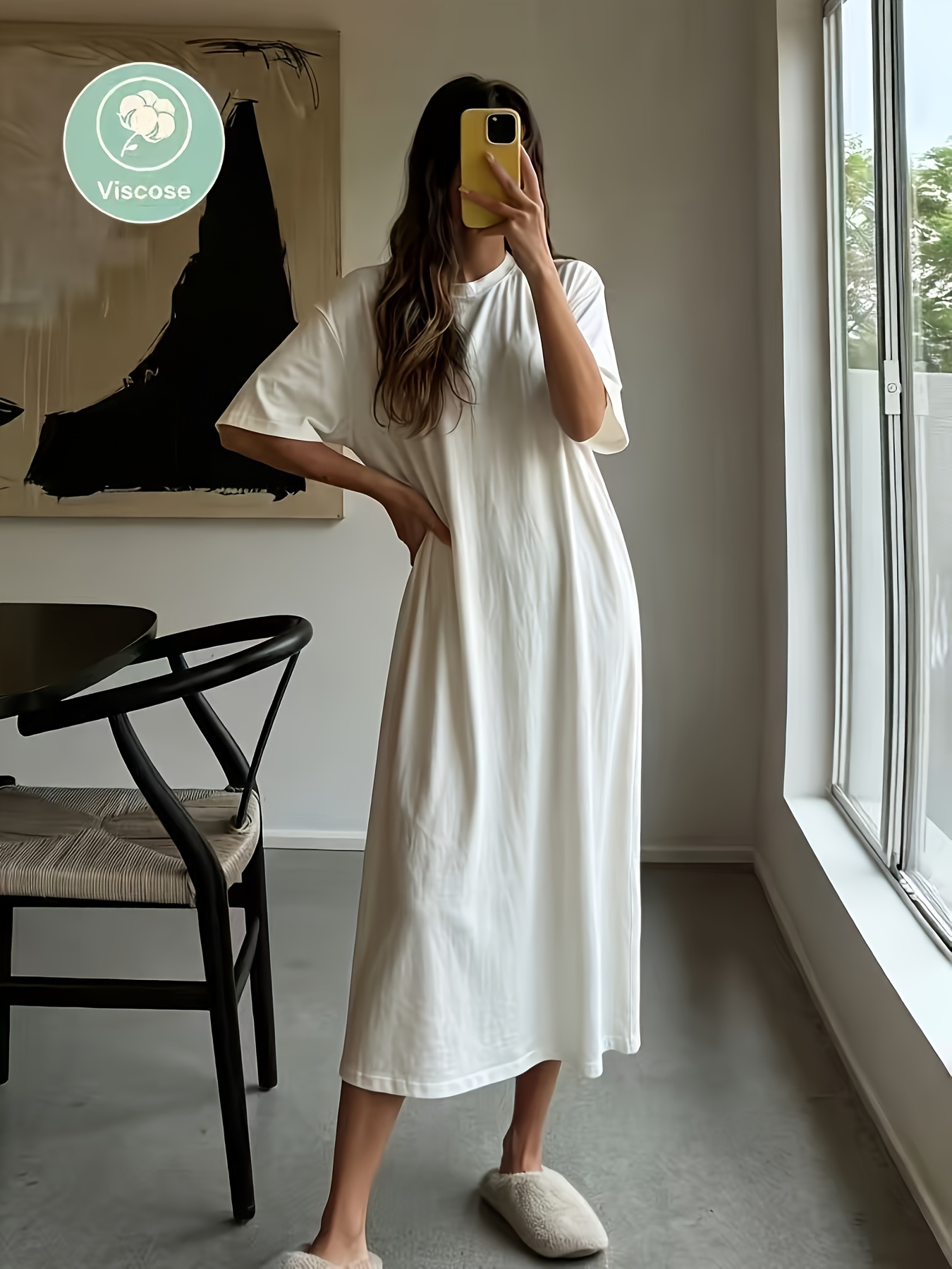 temu long dresses DP022037 Women's Paisley Print V-Neck Batwing Sleeve Maxi Dress long dresses sold on Temu