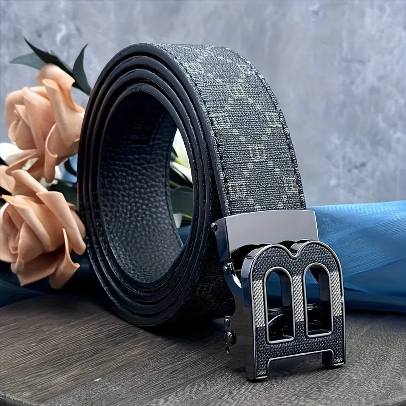 

Stylish Automatic Buckle Belt For Leisure, Featuring Alloy Buckle - Popular Waist Belt