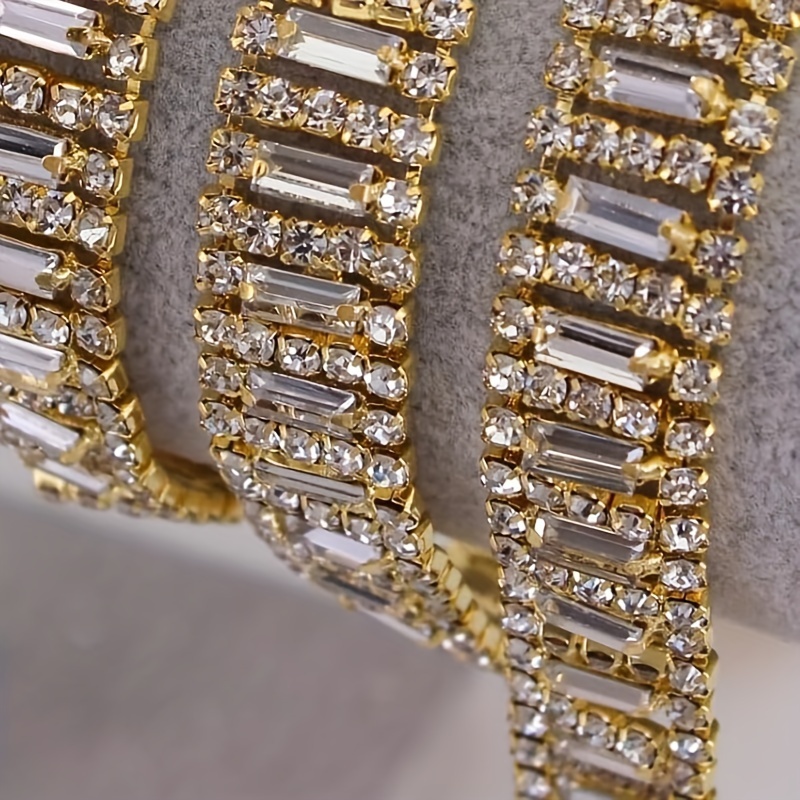 1 Yard Delicate Rhinestone Trimming Chain For Sewing Craft Wedding Bridal Belt Decoration