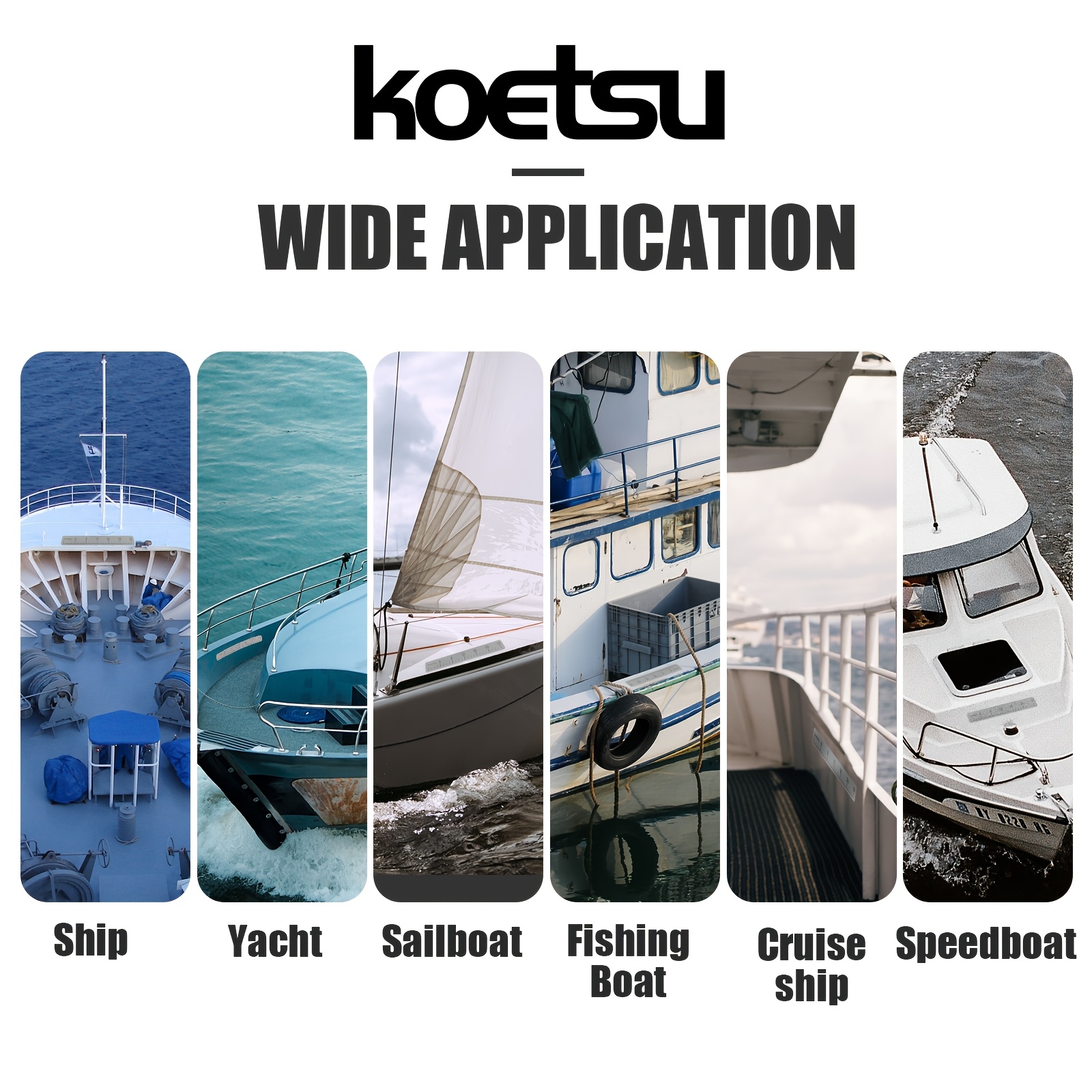 KOETSU Folding Fish Measuring Ruler, Portable Waterproof Measuring Tool