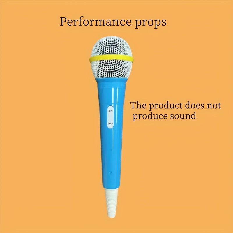 Image of Simulated Party Microphone Prop: Fake Mic, Does Not Make Sound; Suitable For Holiday Costume Role Playing And Photography Halloween&christmas For Christmas,newyear,valentine,party Events