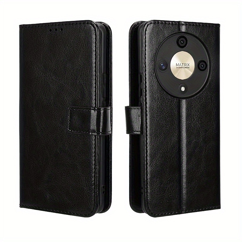 

X9b Black Faux Leather Flip Case Wallet Cover With Card Slots