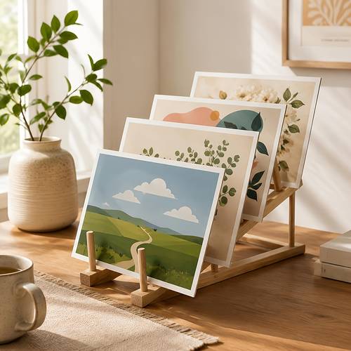 3pcs small art drying rack art storage rack 5 layers paint display rack wood plate storage stand for canvas art storage organizer for painting canvas rack