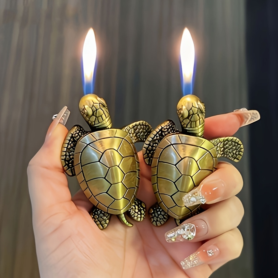 TEMU (contains No Butane)1pcs/2pcs Butane - Refillable, Adjustable Soft Flame, Portable Novelty Lighter - A Unique Gift For Men, Holidays, Birthdays