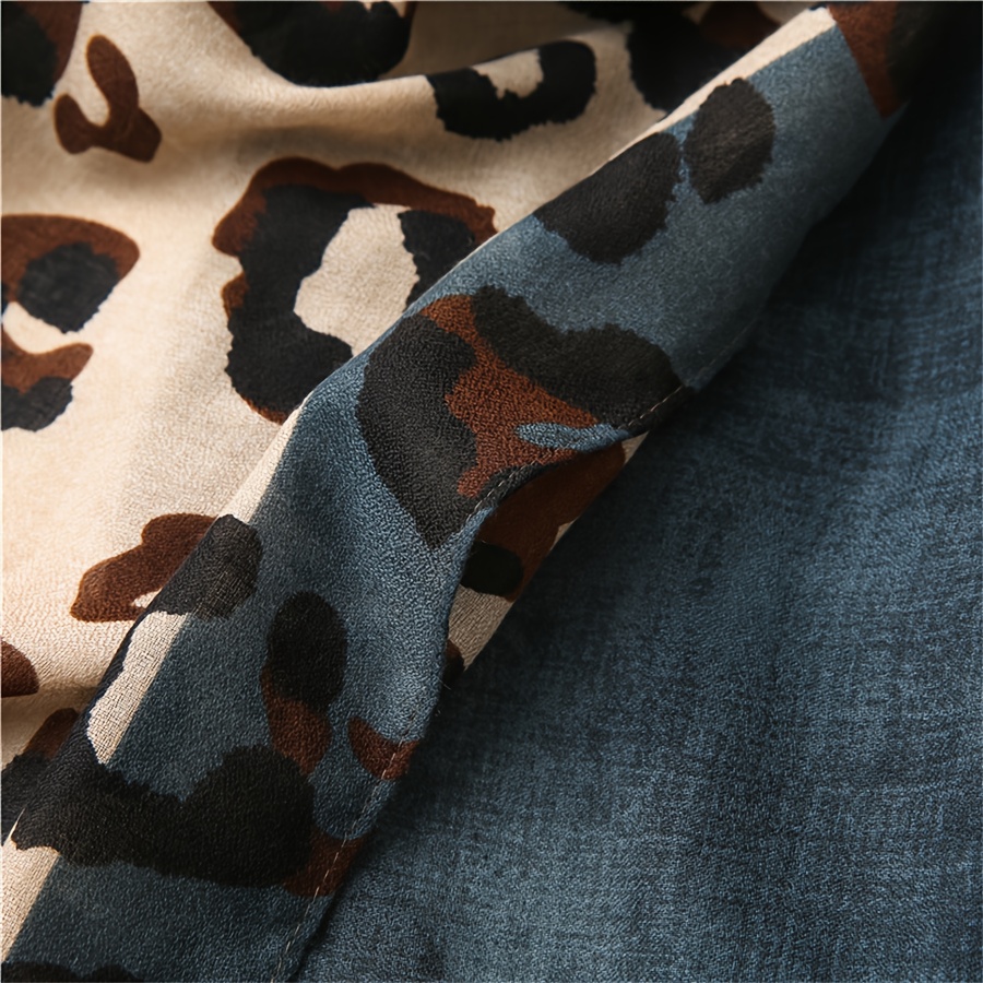 New Women'S Plus-Size Long Scarf with Leopard Print, Elegant And Casual, Fashionable Versatile Scarf, Warm Large Shawl