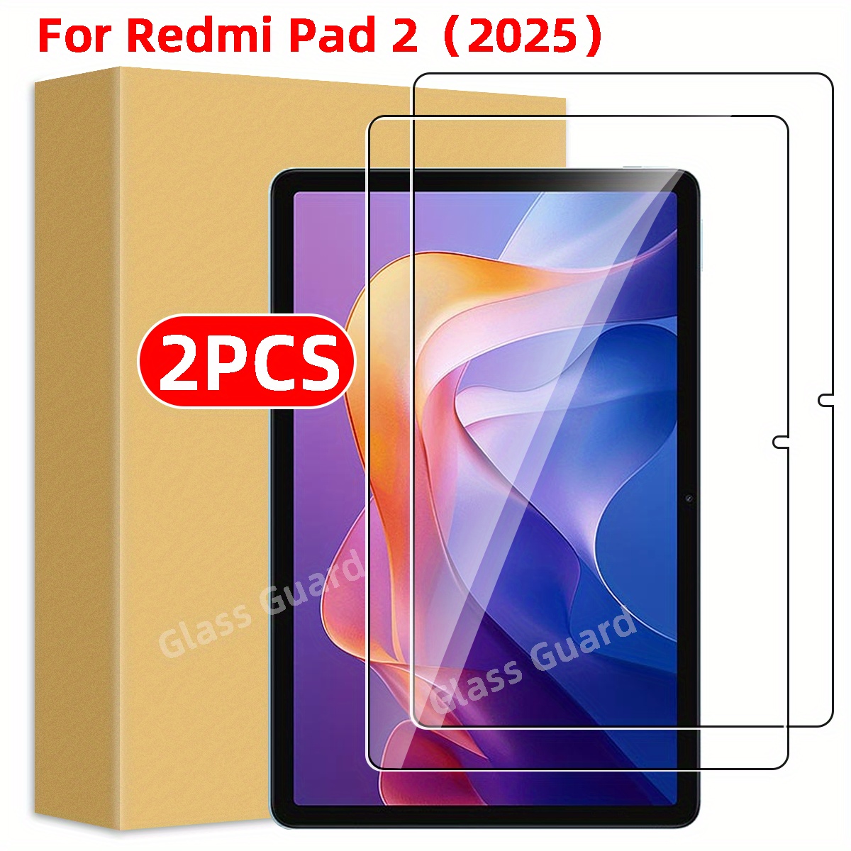 TEMU 2 Tempered Glass Screen Protectors, Suitable For Xiaomi Redmi Pad 2 11-inch, Scratch-resistant, , , , Tablet Screen Protector