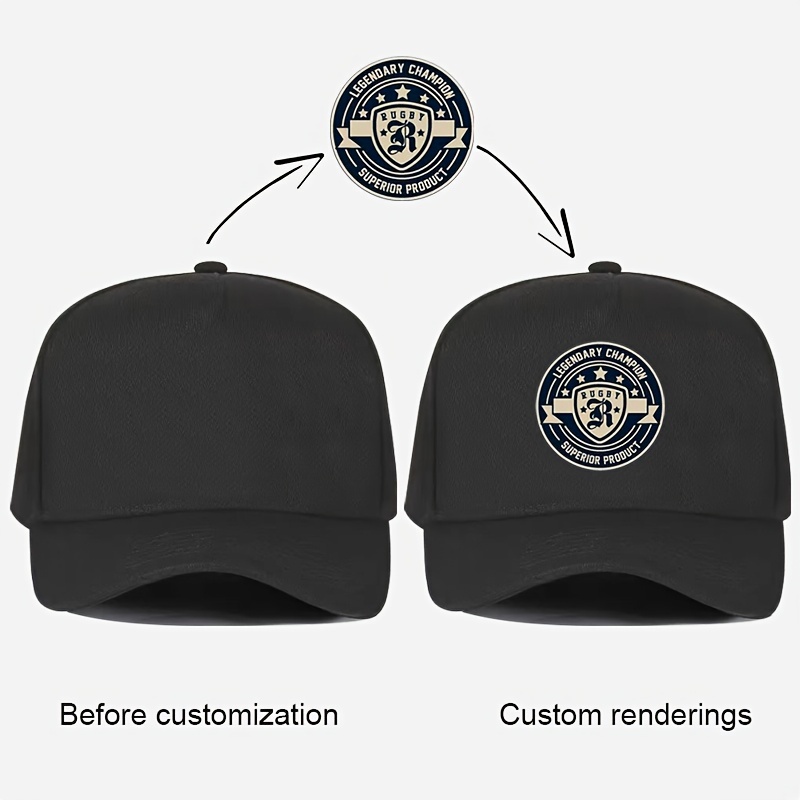 

Customizable Cotton Baseball Cap - Personalize With Your Photo & Text, Breathable & Adjustable Fit For Men & Women