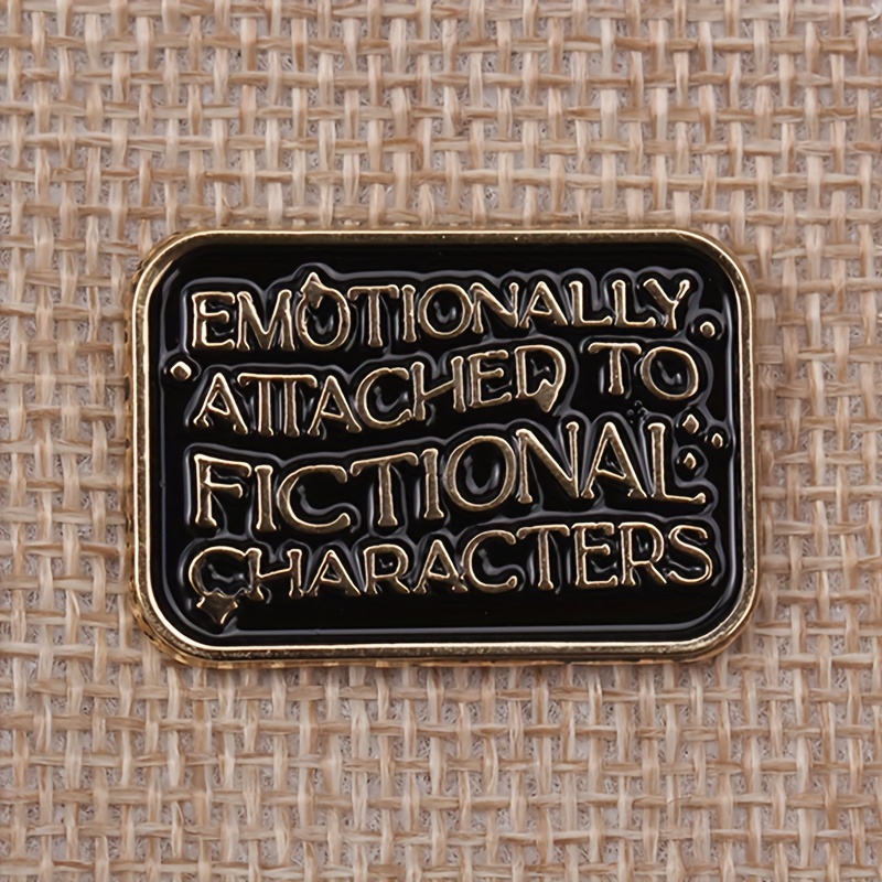 TEMU A Badge Brooch Featuring Golden Text That Conveys Emotions Related To A