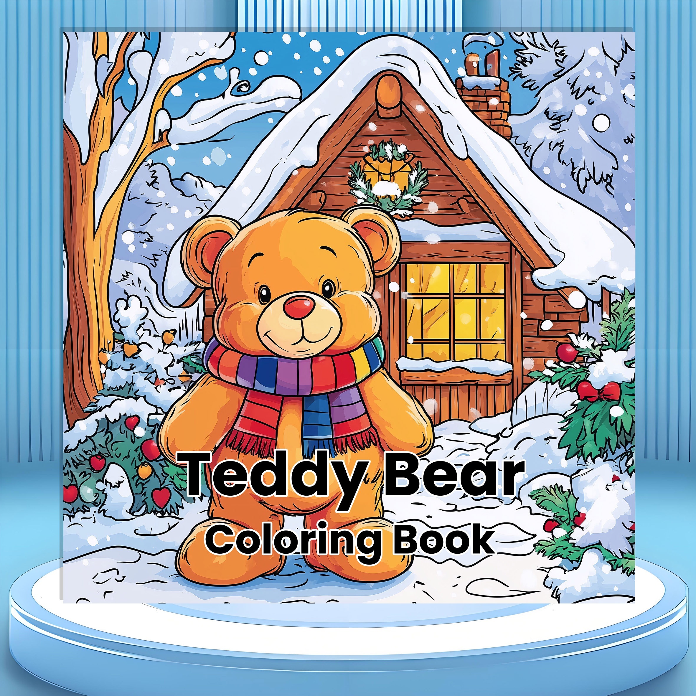 

Teddy Bear Coloring Book For Adults, 20 Pages Paper, Drawing Sketchbook, Halloween, Thanksgiving, Christmas, And Other Holiday Party Gifts