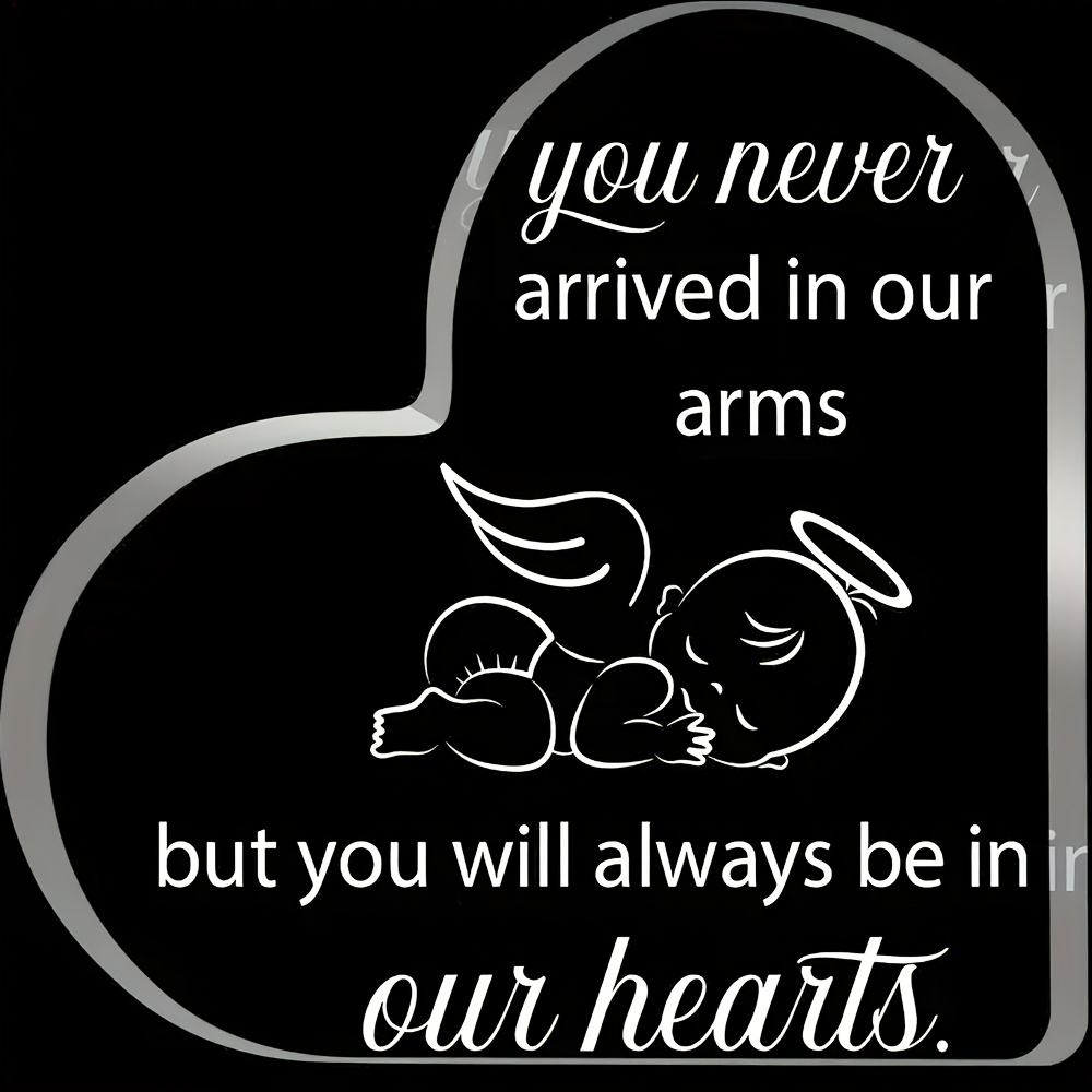 TEMU 2d Flat - [2d Flat] Acrylic Plaque Decoration For Tabletop, Measuring 10.16*10.16cm, Designed As A Gift For Mothers Experiencing, Serving As A