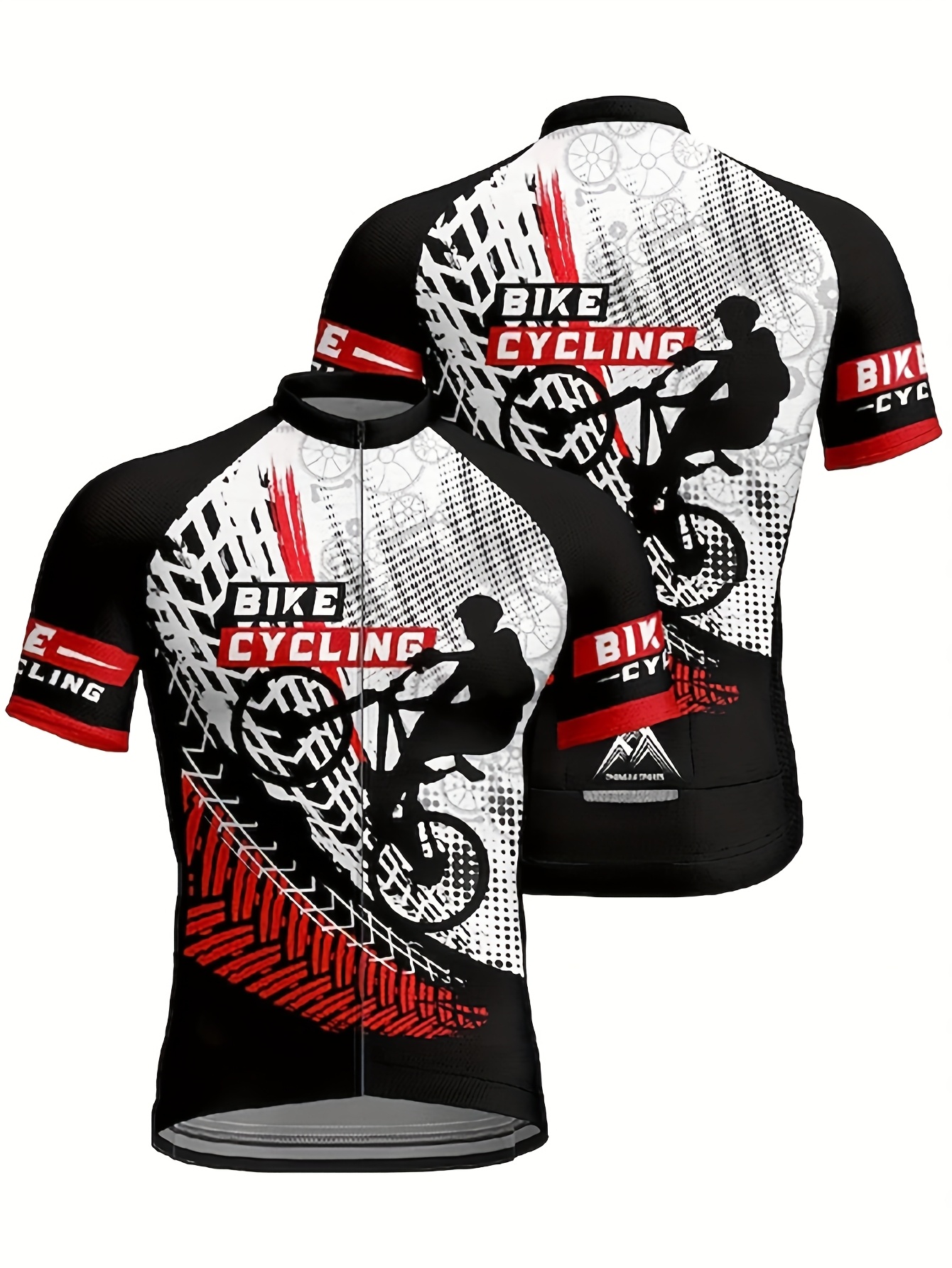 Maillot Cyclisme Homme Manches Courtes - Jersey Vélo Respirant Avec 3 Poches, Polyester Léger