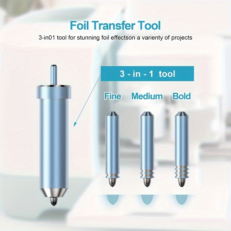 Versatile Foil Transfer Tool Kit For Craft Slicer Maker & - Includes 3 Tips & Housing, Compatible With Maker 3, Air 2 & Air 3 Models