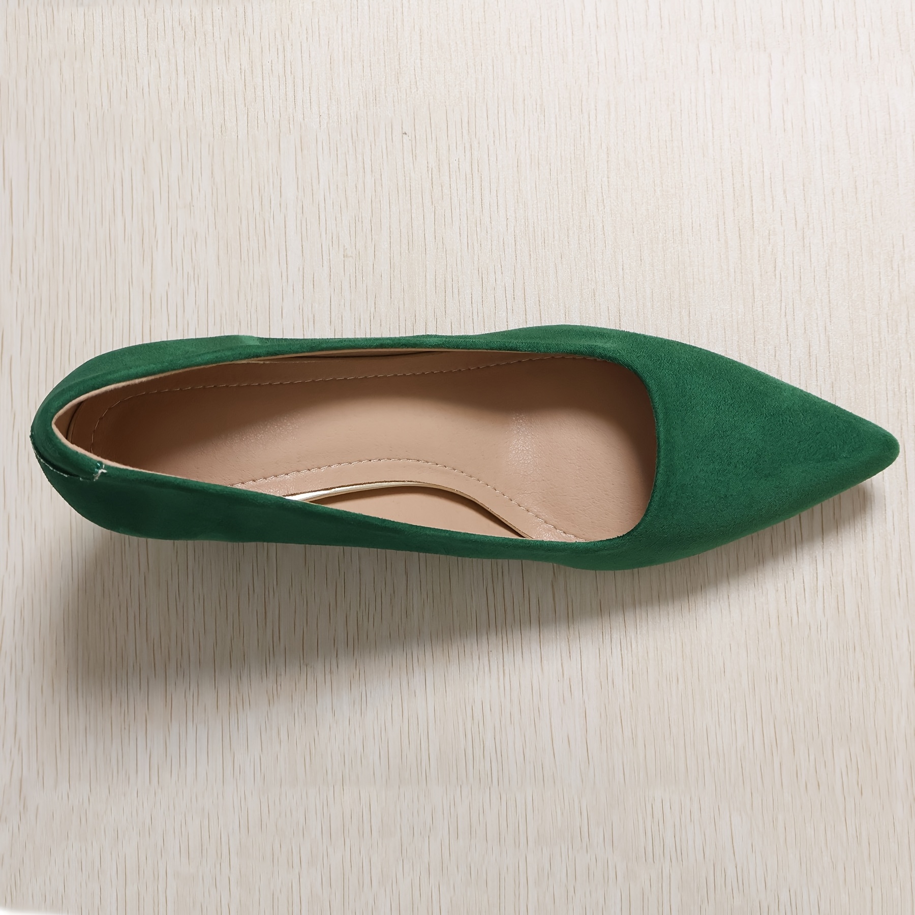 slim fit dress slacks Minnie Forest Green Comfortable Suede Knot Block Heel Shoes – Rachel Simpson main image 0
