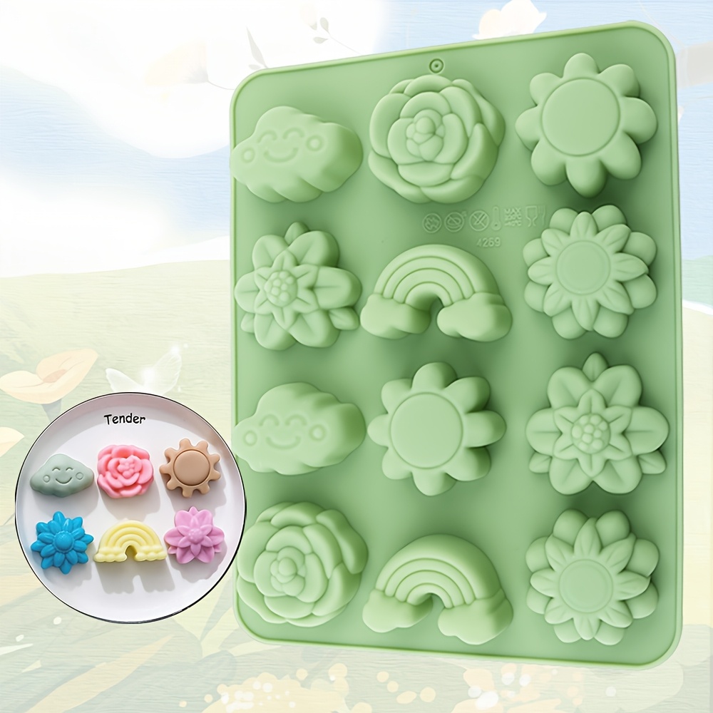 A Silicone Mold With Shapes For Candies, And Chocolates, Suitable For Making Cake Decorations, Chocolates, Candies, And Small Breads