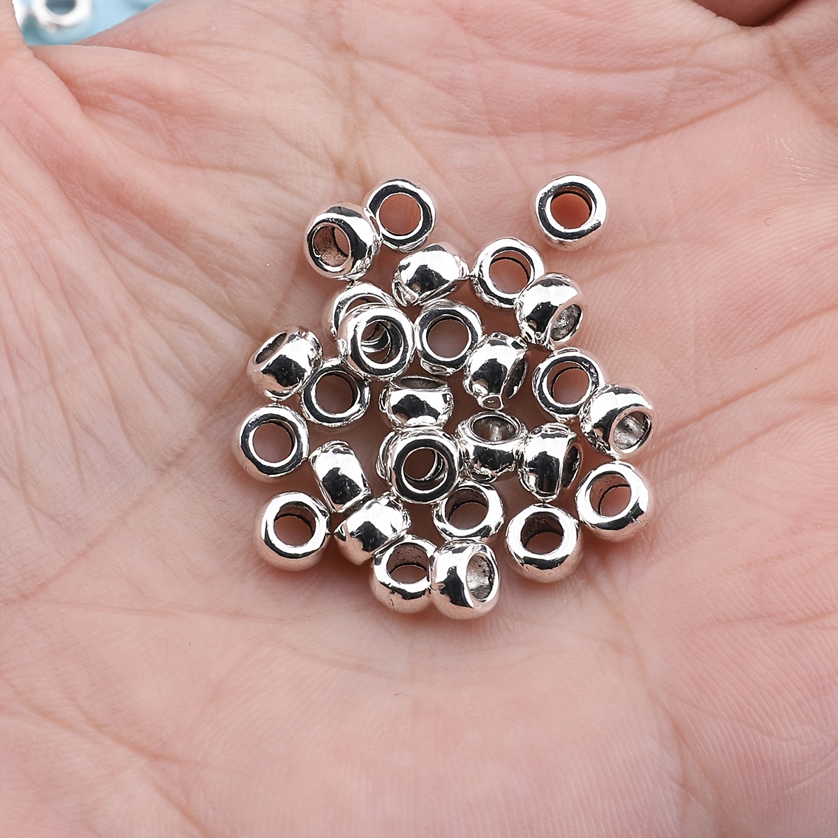 TEMU 81 cuentas espaciadoras , cuentas decorativas, accesorios para joyería, cuentas espaciadoras de aleación, soportes para colgantes de aretes,