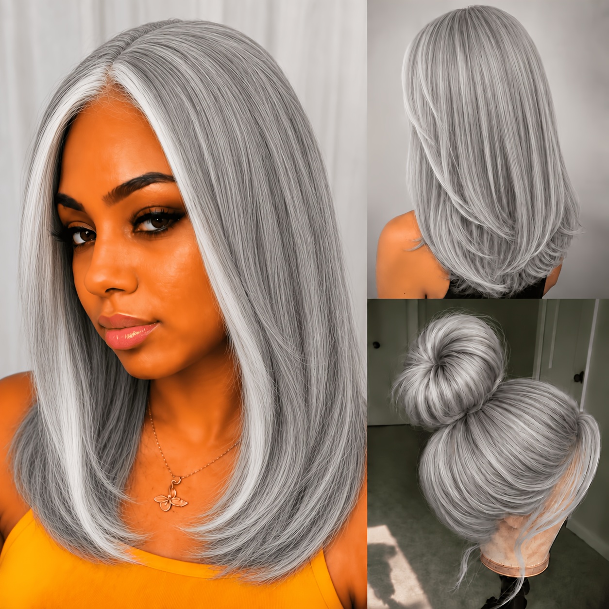 A Comfortable, Breathable, And Natural-looking Wig Featuring A Glue-; Perfect For Parties, Seniors, Or As A Gift. , Skin-friendly, Full-head Wig Offers And -an For Middle-ag