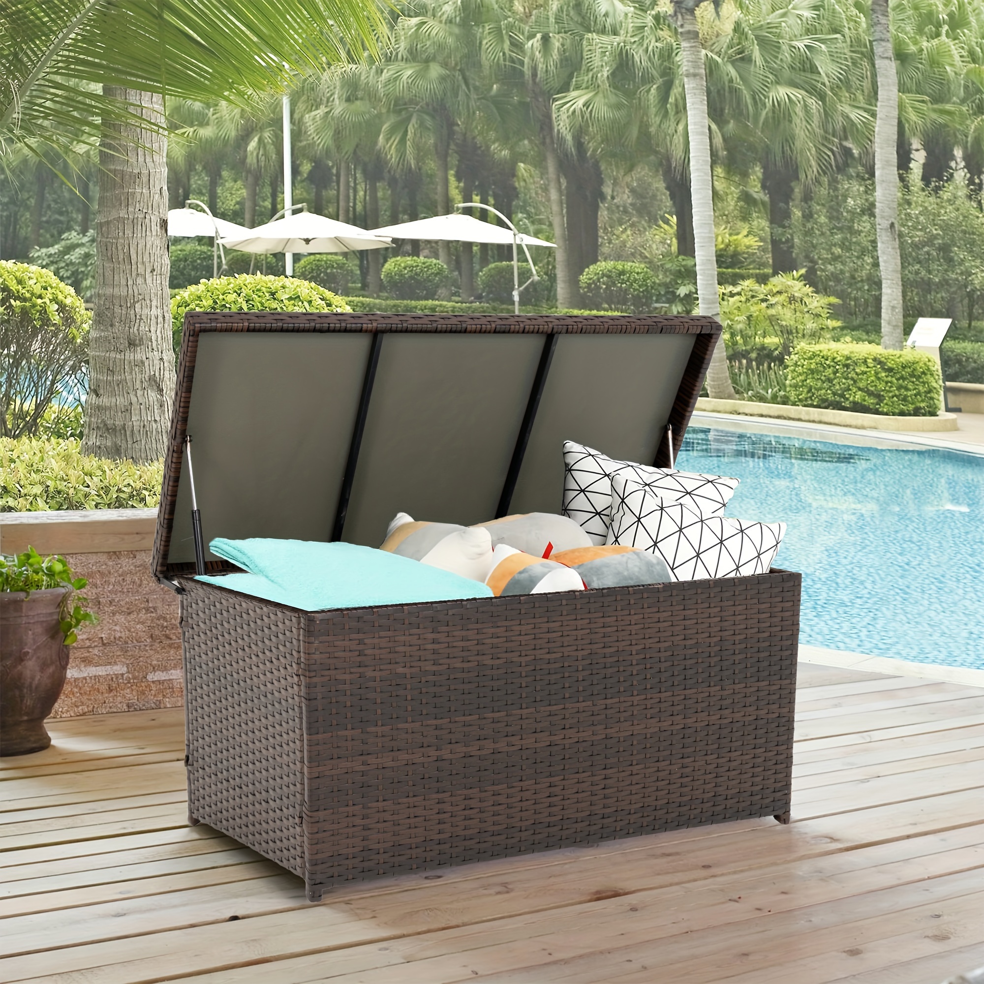 Deck Box Patio Furniture Cushion Holder 60 Gallon Patio Deck Boxes