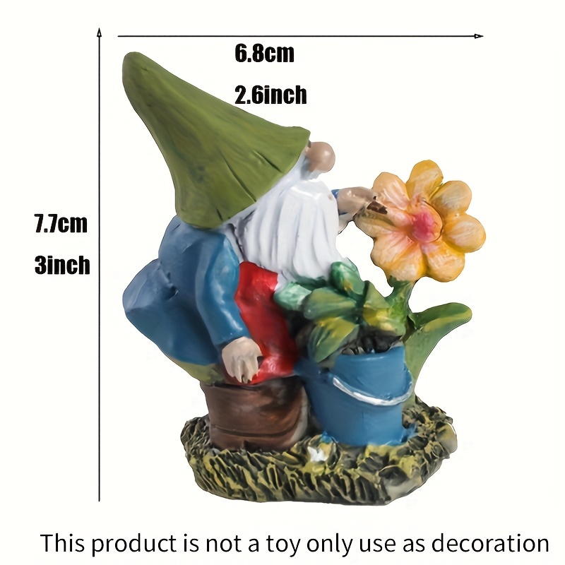 Garden Gnome Statue Outdoor Figurines,Outdoor Garden Flowerpot Statues,Elf  Resin Sculpture,Out The Door Tree Hugger,Garden Ornament,Indoor