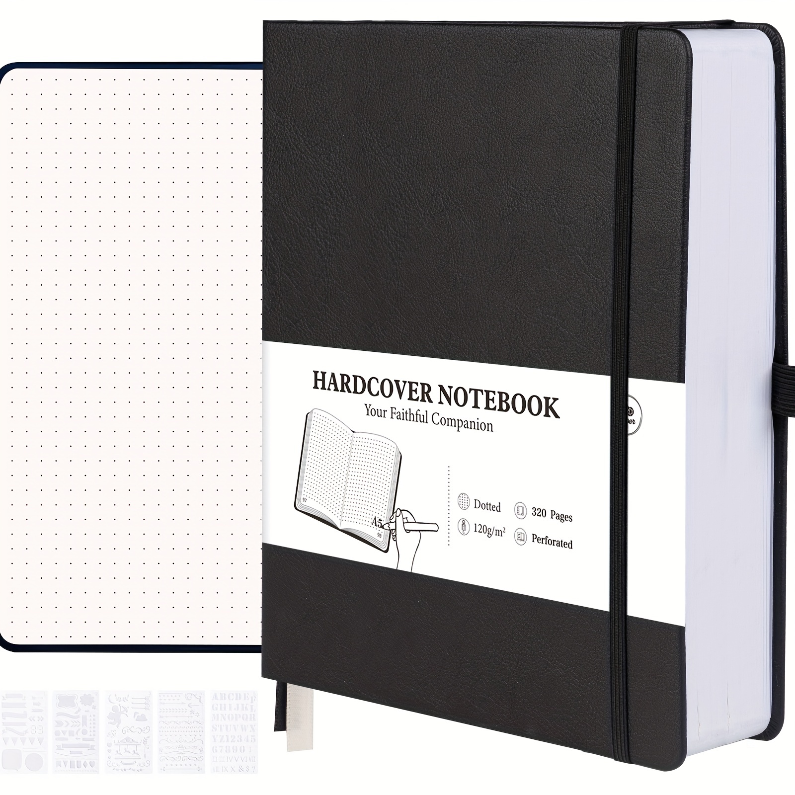 

A5 Hardcover Notebook, 320 , Ruled Dot , Tear-off , Language, Office Supplies, , , Writing Pad