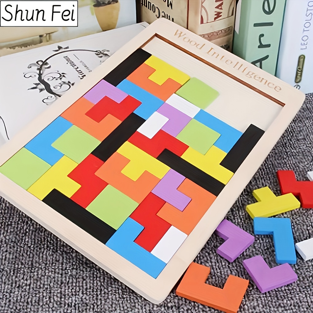 Wooden Blocks Puzzle, Colorful 3D Game