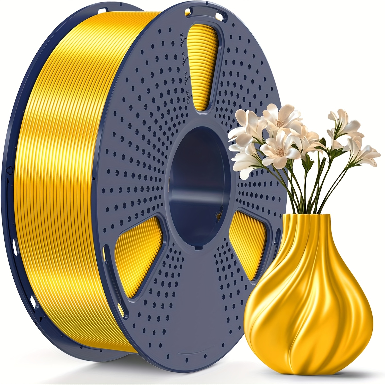 

Sunlu 3d Printer Filament, Pla Filament 1.75mm, Smooth Silky Surface, Great Easy To Print For 3d Printers, Accuracy +/- 0.02mm, 1kg, Light Golden