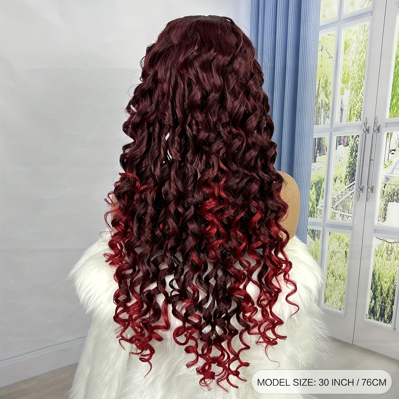 Synthetic Big Curly Wavy Free Parting Lace Wigs High Temu