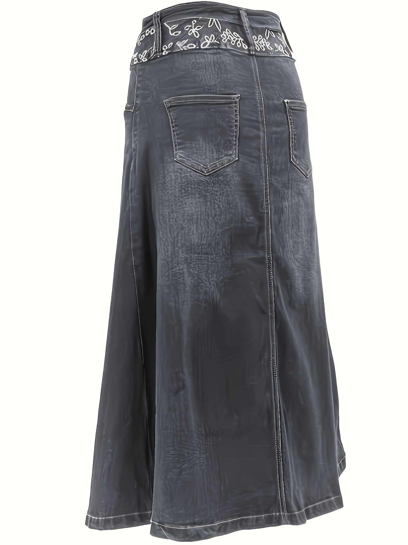 women's plus size stretchy plants graphic denim Temu Bahrain