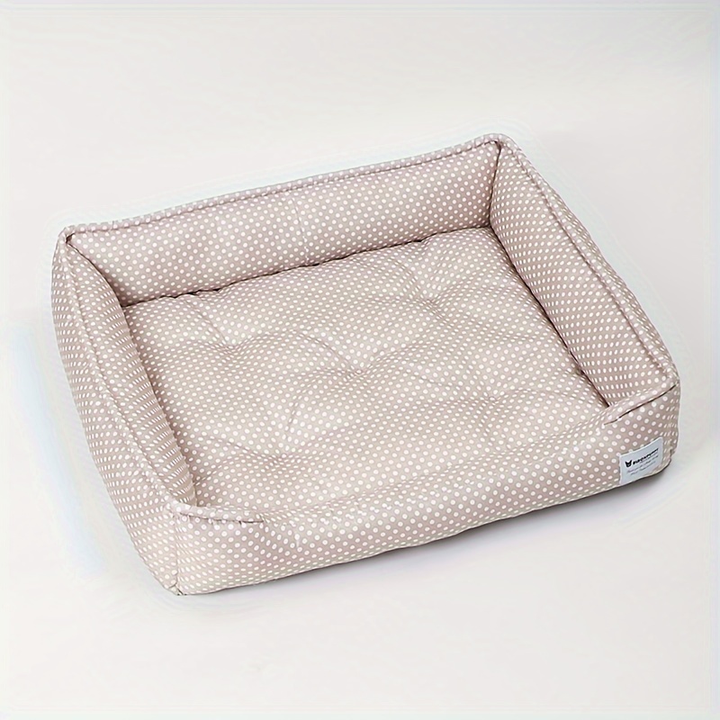 1pc korean style pet bed for   checkered   removable washable sleeping mat   for pets Product details 3